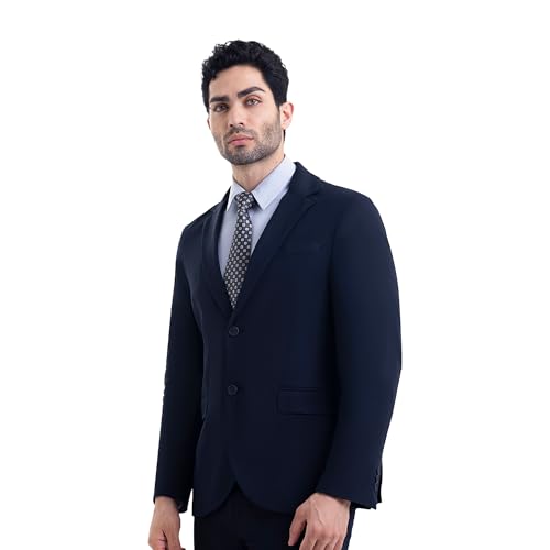 Harfun Navy Blue 2035 WorkBlazer dress material - Shoppermaart