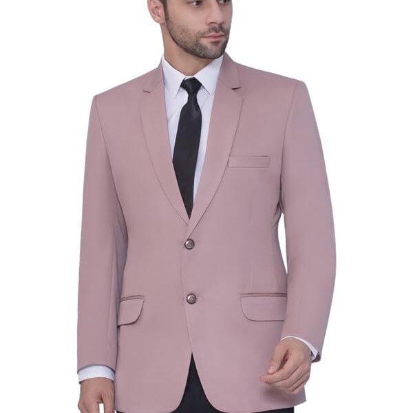 FAVOROSKI Tuxedo Formal Blazers for Men with 2 Pockets | Rayon Slim Fit Single Breasted Blazer | Semi Ethnic Wear Tuxedos | Solid Tuxedo Blazers in Shawl Collar | Blazer for Wedding, Festive, Formal dress material - Shoppermaart