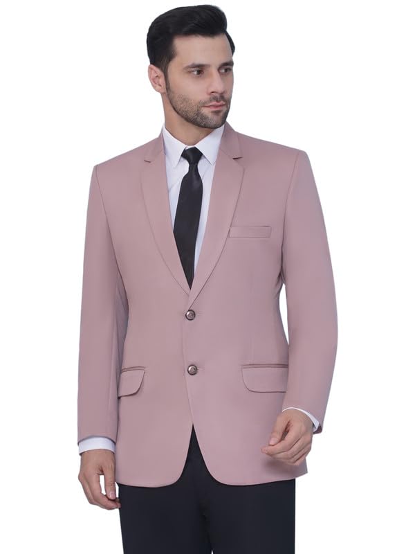 FAVOROSKI Tuxedo Formal Blazers for Men with 2 Pockets | Rayon Slim Fit Single Breasted Blazer | Semi Ethnic Wear Tuxedos | Solid Tuxedo Blazers in Shawl Collar | Blazer for Wedding, Festive, Formal dress material - Shoppermaart