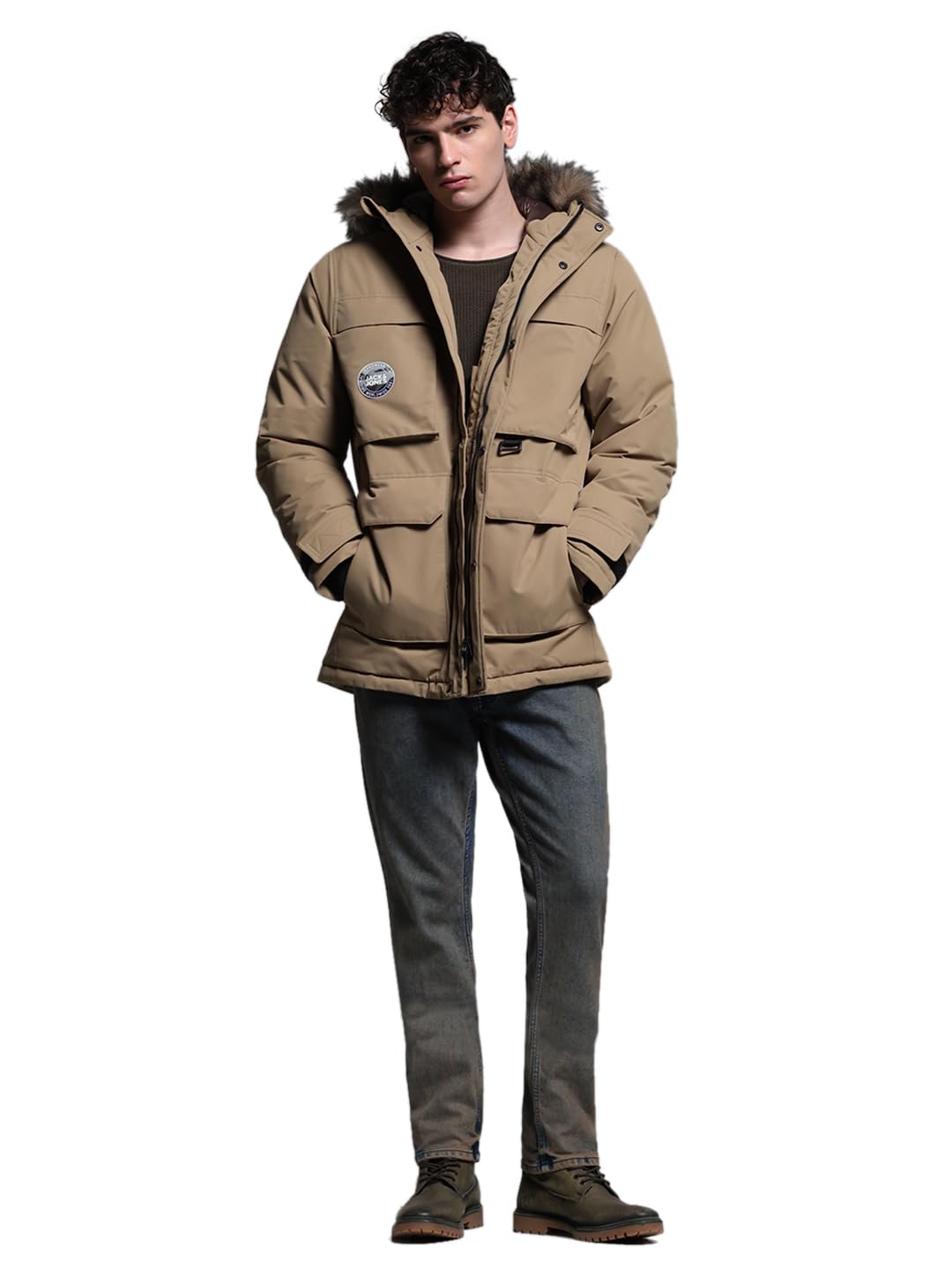 Jack & Jones Men Regular Fit Brown Jacket - Image 3