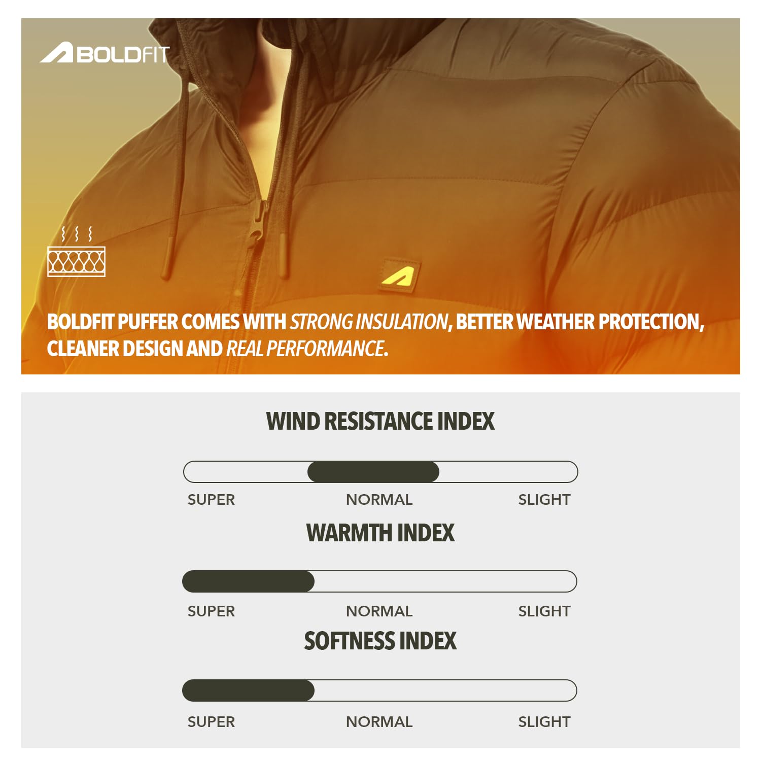 Boldfit Puffer Jacket For Men Winter Wear Hooded Jackets For Men Full Sleeve Winter Jacket Winter Wear for Men Insulated Winter Jackets For Men Winter Monsoon Winter Jacket For Men – Olive XL