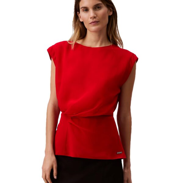 Calvin Klein Jeans Women Red Top dress material - Shoppermaart