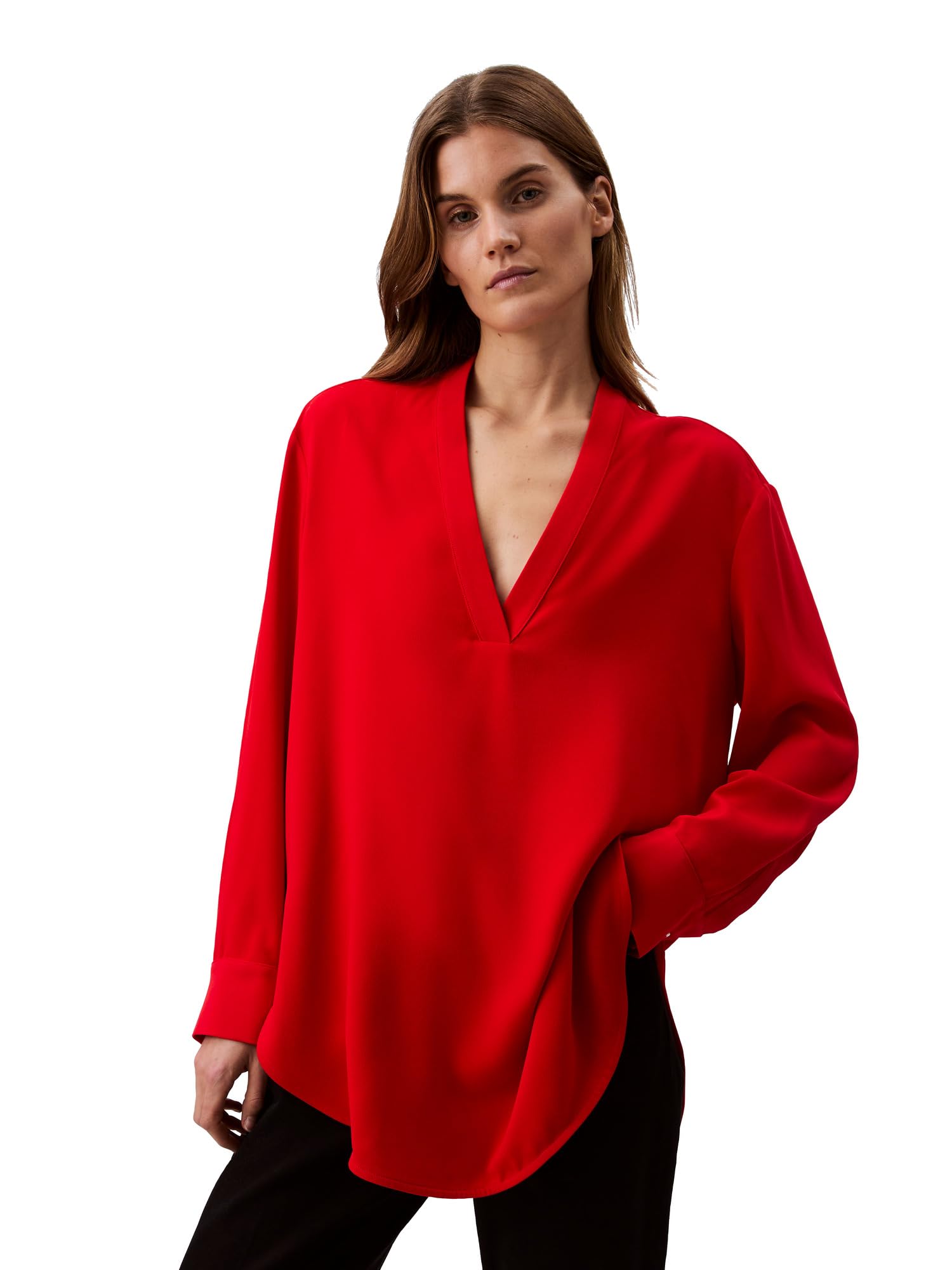 Calvin Klein Jeans Women Red Top dress material - Shoppermaart