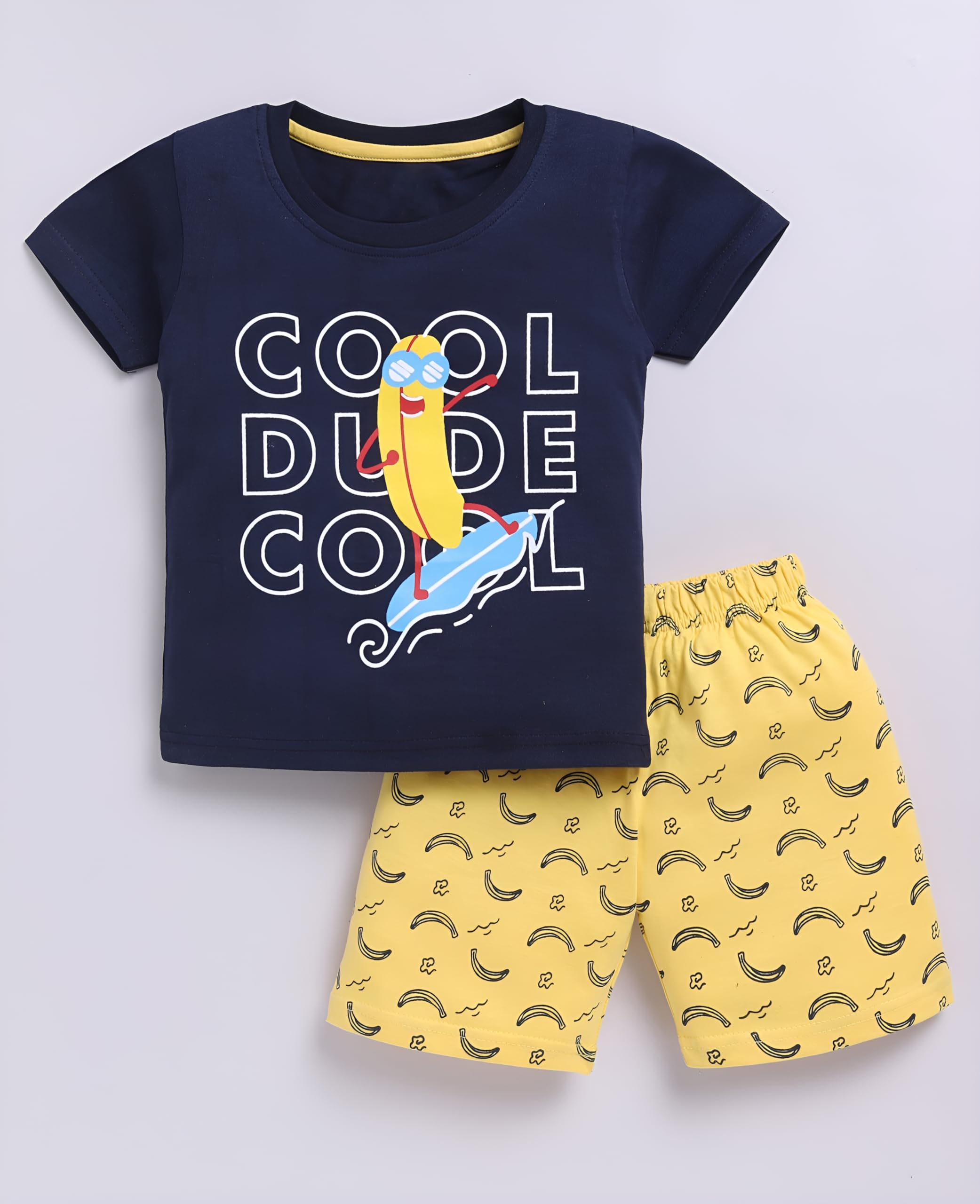 Toonyport Boys Cotton Blend T-Shirt and Shorts Set, Animal Print Design, Pack of 3, Navy, Red and Orange (Pack Of 3) (6 Months - 12 Months) - Image 5