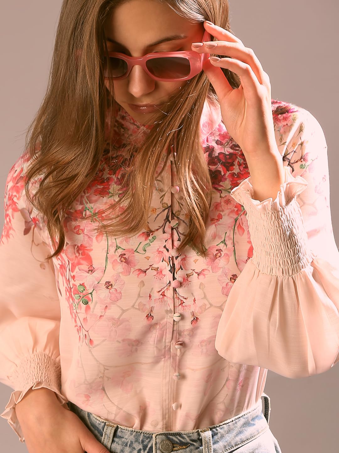 Vero Moda Women Regular Fit Pink Top - Image 7