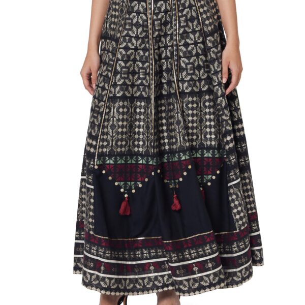 W for Woman Women's Maxi Skirt (18AUW50011-310568_Jet Black_WS_Black_S) dress material - Shoppermaart