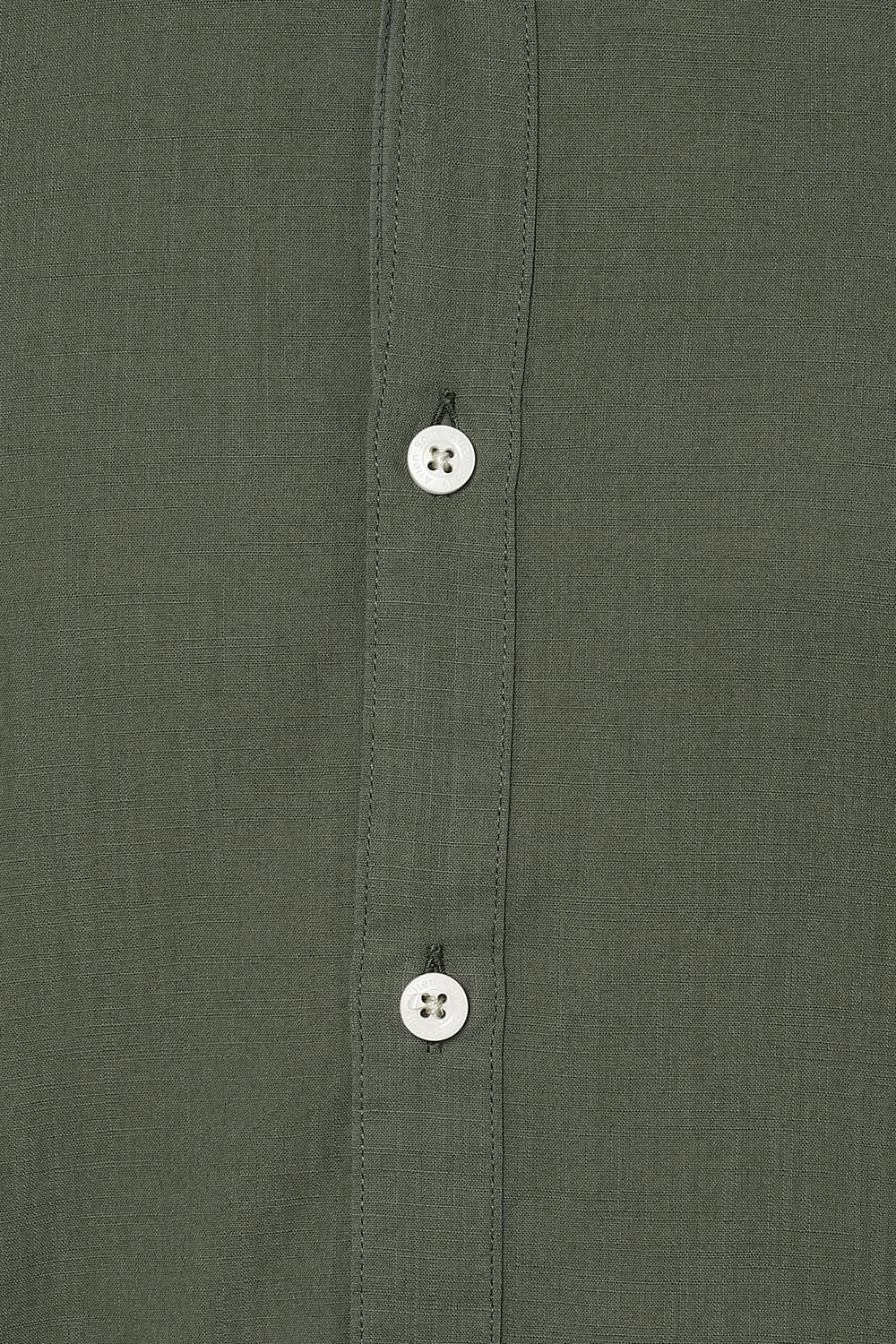 Allen Solly Men's Plain Slim Fit Casual Shirt (ASSFWMOFG80292_Olive_44) - Image 3
