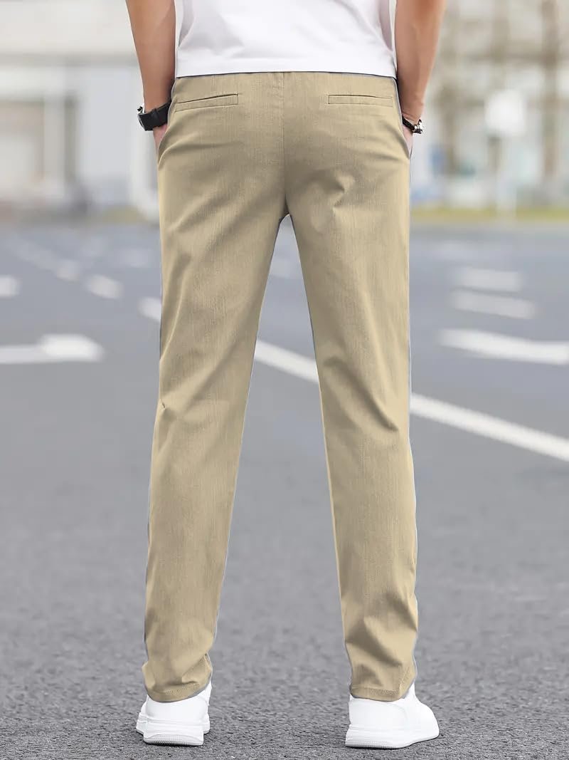 JVX Men Trouser || Man Trouser Pants || Casual Pant || Cotton Pant for Men (TROUSER-02) (in, Numeric, 36, Khakhi) - Image 3