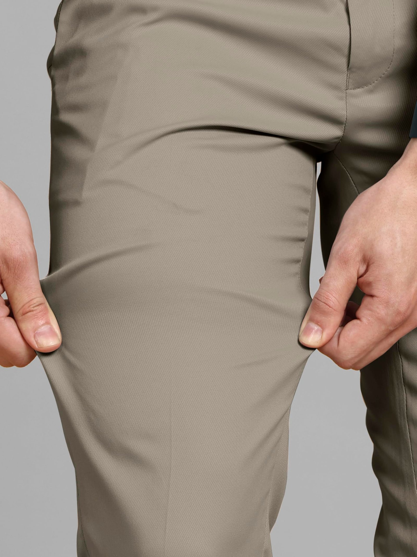 Vogaan Formal Pant with Expandable Waist for Men | Men’s Cotton Regular Fit Flat Front Pant for Party and Casual Wear (Chiku_34)